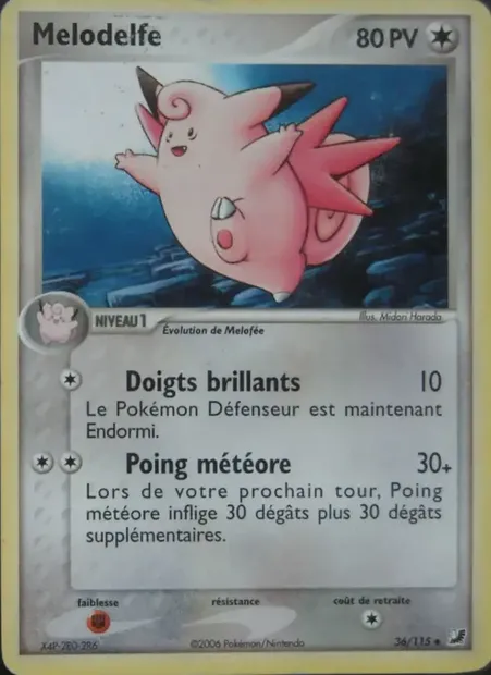 Mélodelfe, carte Pokémon UF 36 — extension EX Forces Cachées