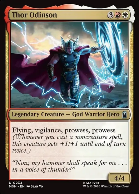 Thor Odinson, Magic card MSH 234 — Marvel Super Heroes set