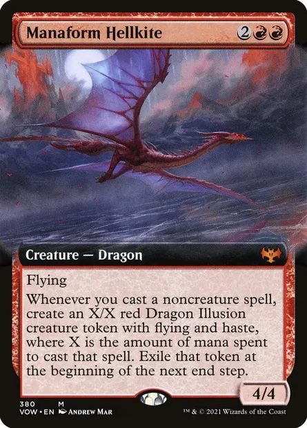 Manaform Hellkite, Magic card VOW 380 — Innistrad: Crimson Vow set