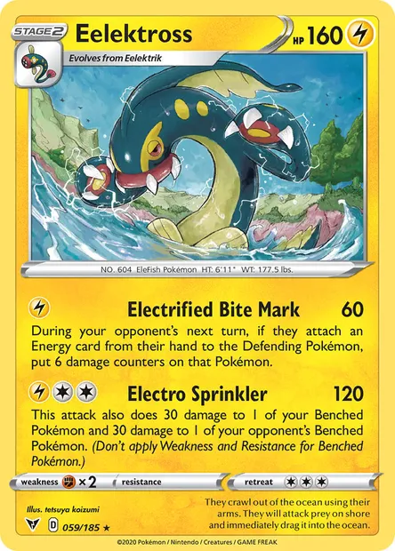 Eelektross, Pokémon card VIV 59 — Vivid Voltage set