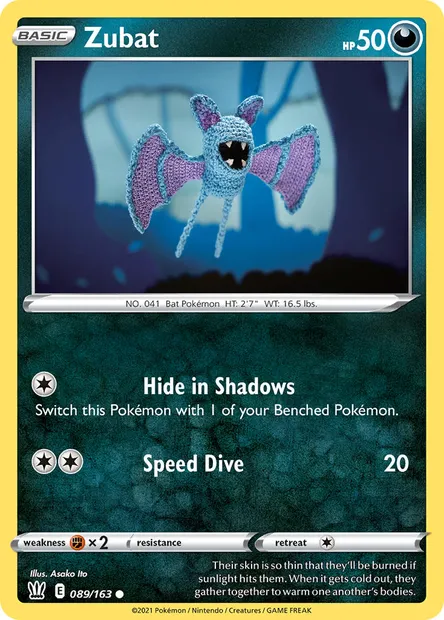 Zubat, Pokémon card BST 89 — Battle Styles set