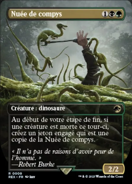 Nuée de compys, carte Magic REX 9 — extension Jurassic World Collection