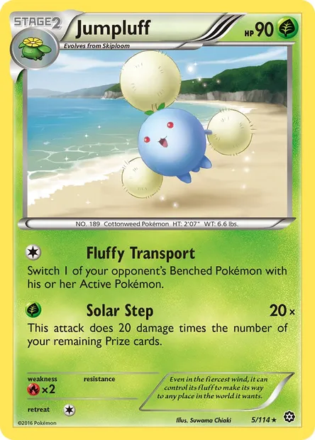 Jumpluff, Pokémon card STS 5 — Steam Siege set
