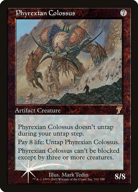 Phyrexian Colossus, Magic card 7ED 311★ — Seventh Edition set