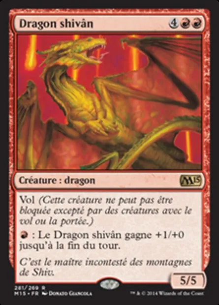 Dragon shivân, carte Magic M15 281 — extension Magic 2015