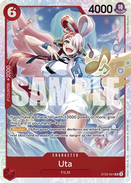 Uta, One Piece card ST23-001 — RED Shanks set
