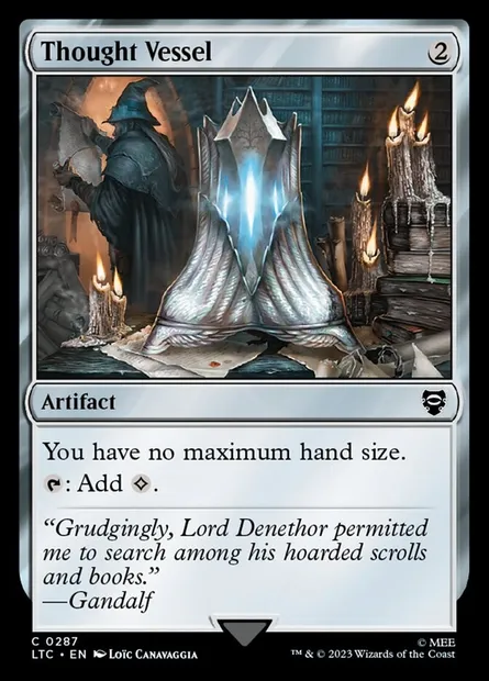Thought Vessel, Magic card LTC 287 — Tales of Middle-earth Commander set