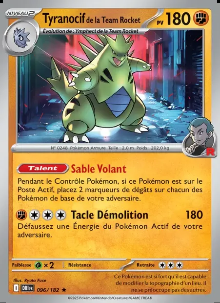 Tyranocif de la Team Rocket, carte Pokémon DRI 096 — extension Rivalités Destinées