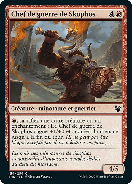 Chef de guerre de Skophos, carte Magic THB 154 — extension Theros Beyond Death