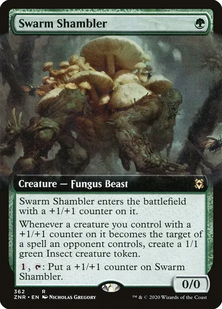 Swarm Shambler, Magic card ZNR 362 — Zendikar Rising set