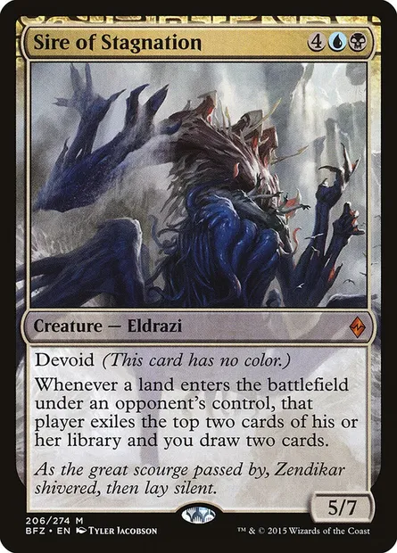 Sire of Stagnation, Magic card BFZ 206 — Battle for Zendikar set