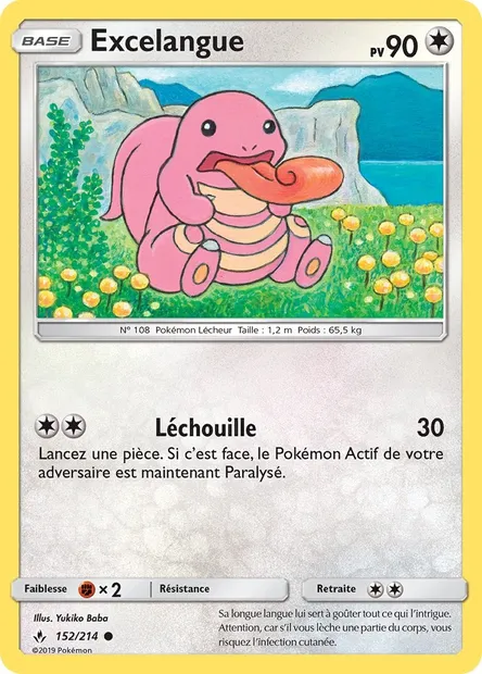 Excelangue, carte Pokémon UNB 152 — extension Alliance Infaillible