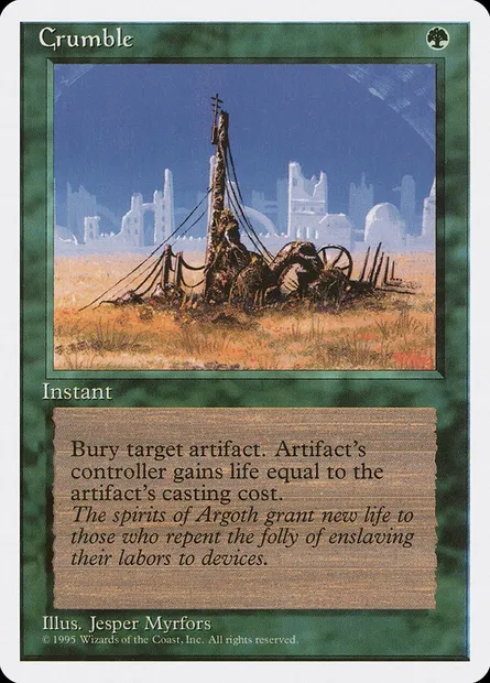 Désagrégation, carte Magic 4ED 239 — extension Quatrième Edition