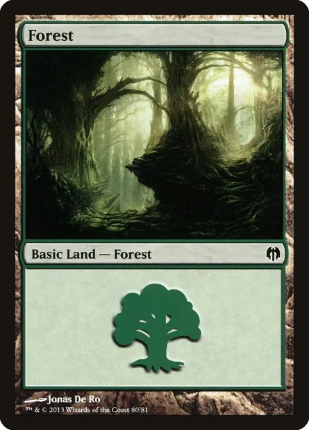 Forêt, carte Magic DDL 80 — extension Duel Decks: Heroes vs. Monsters