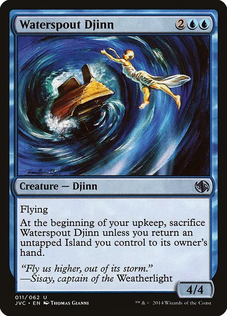 Waterspout Djinn, Magic card JVC 11 — Duel Decks Anthology: Jace vs. Chandra set