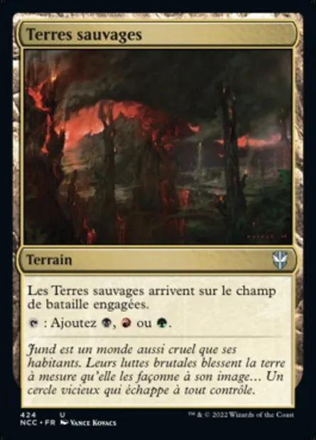 Terres sauvages, carte Magic NCC 424 — extension New Capenna Commander