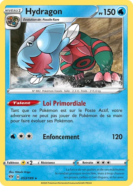 Hydragon, carte Pokémon DAA 53 — extension Ténèbres Embrasées