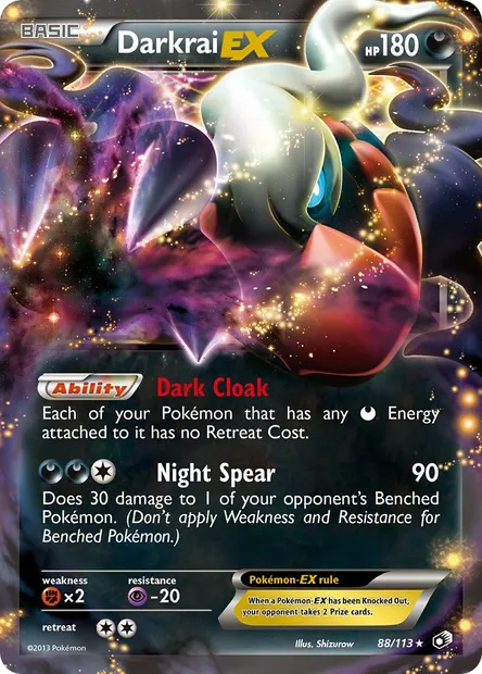 Darkrai-EX, Pokémon card LTR 88 — Legendary Treasures set