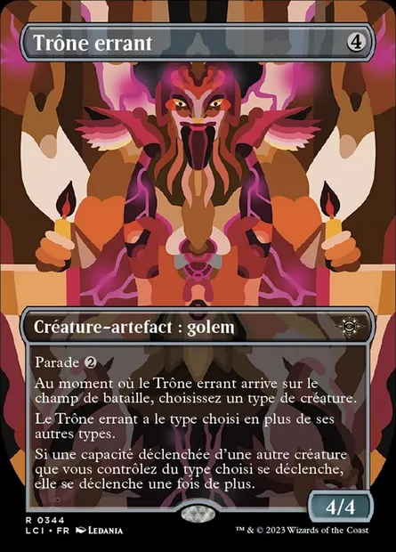 Trône errant, carte Magic LCI 344 — extension The Lost Caverns of Ixalan