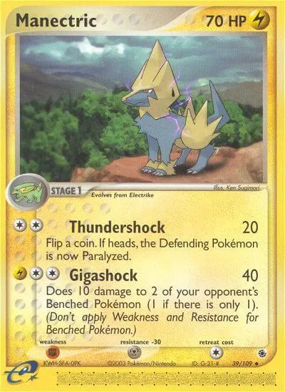 Manectric, Pokémon card RS 39 — Ruby & Sapphire set