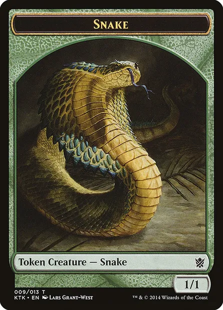 Snake, carte Magic TKTK 9 — extension Khans of Tarkir Tokens