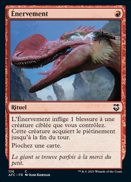 Énervement, carte Magic AFC 136 — extension Forgotten Realms Commander