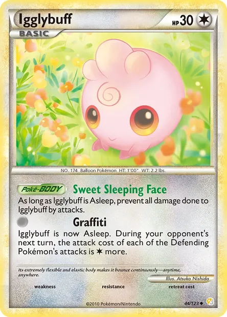 Igglybuff, Pokémon card HS 44 — HeartGold SoulSilver set