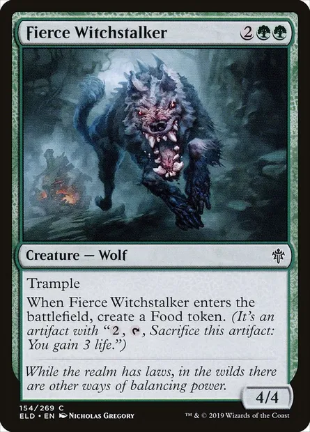 Fierce Witchstalker, Magic card ELD 154 — Throne of Eldraine set