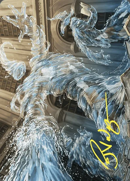 Splashy Spellcaster // Splashy Spellcaster, Magic card AWOE 9 — Wilds of Eldraine Art Series set