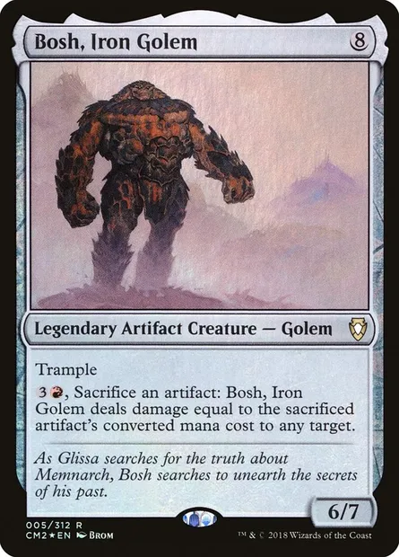 Bosh, Iron Golem, Magic card CM2 5 — Commander Anthology Volume II set