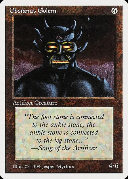 Obsianus Golem, Magic card SUM 268 — Summer Magic / Edgar set