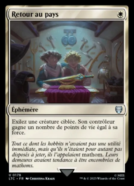 Retour au pays, carte Magic LTC 178 — extension Tales of Middle-earth Commander
