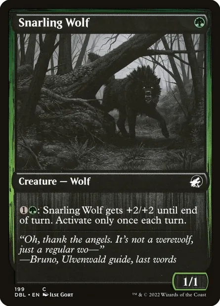Snarling Wolf, Magic card DBL 199 — Innistrad: Double Feature set