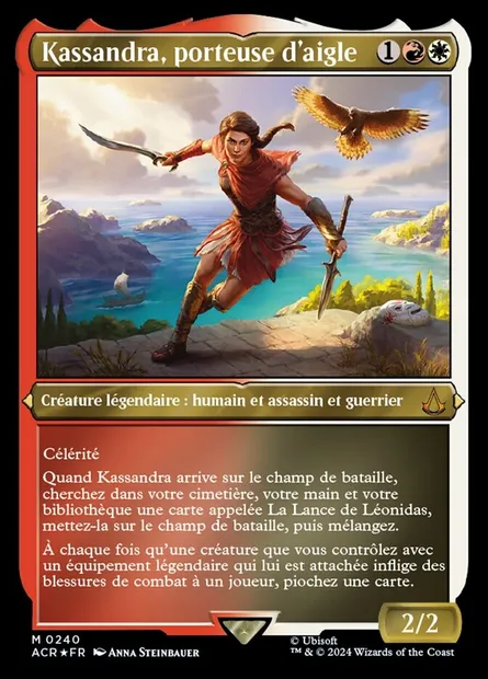 Kassandra, porteuse d'aigle, carte Magic ACR 240 — extension Assassin's Creed
