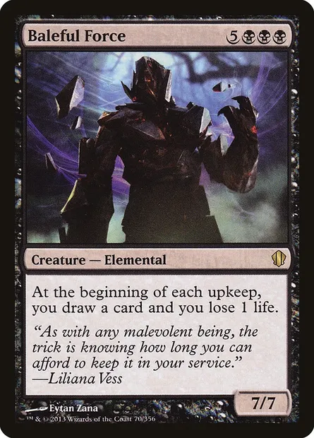 Baleful Force, Magic card C13 70 — Commander 2013 set