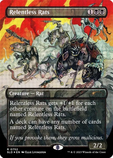 Rats implacables, carte Magic SLD 752 — extension Secret Lair Drop