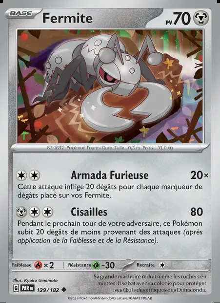 Fermite, carte Pokémon PAR 129 — extension Faille Paradoxe