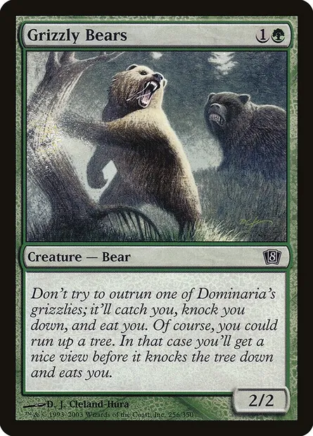 Grizzlis, carte Magic 8ED 256★ — extension Huitième Edition