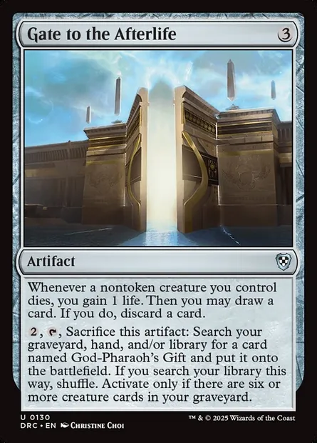 Gate to the Afterlife, Magic card DRC 130 — Aetherdrift Commander set