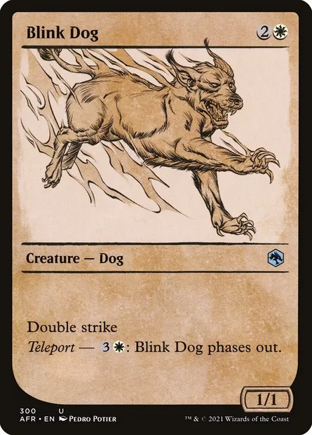 Blink Dog, Magic card AFR 300 — Adventures in the Forgotten Realms set