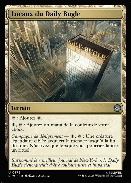 Locaux du Daily Bugle, carte Magic SPM 179 — extension Marvel's Spider-Man