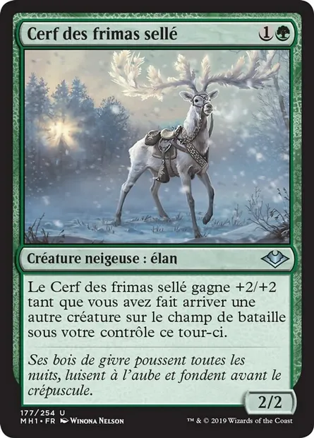 Cerf des frimas sellé, carte Magic MH1 177 — extension Horizons du Modern