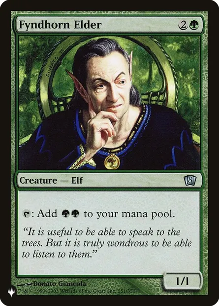 Fyndhorn Elder, Magic card PLST 8ED-251 — The List set