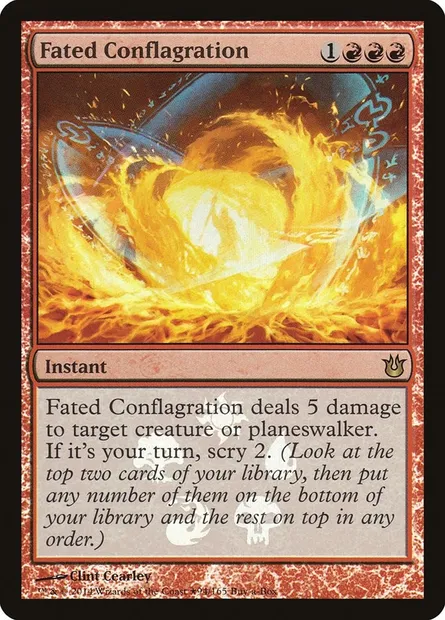 Conflagration annoncée, carte Magic PBNG 94★ — extension Born of the Gods Promos