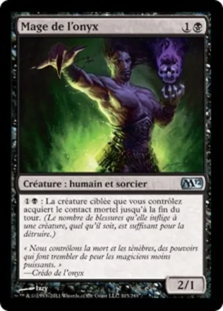 Mage de l'onyx, carte Magic M12 103 — extension Magic 2012
