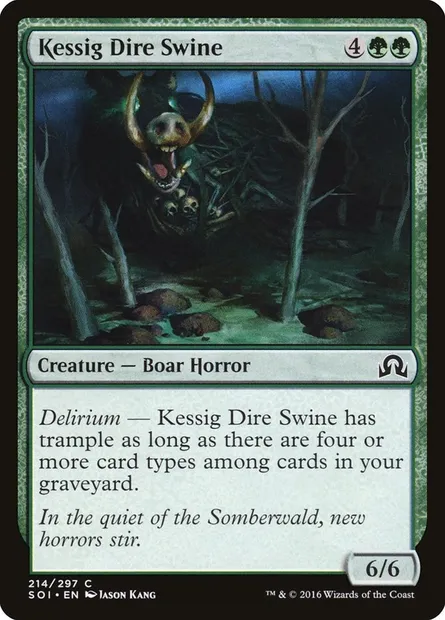 Kessig Dire Swine, Magic card SOI 214 — Shadows over Innistrad set