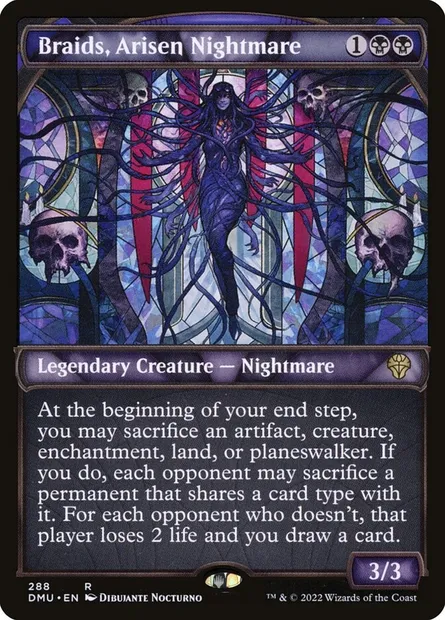 Braids, Arisen Nightmare, Magic card DMU 288 — Dominaria United set