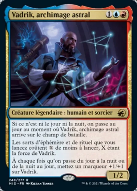 Vadrik, archimage astral, carte Magic MID 248 — extension Innistrad : chasse de minuit
