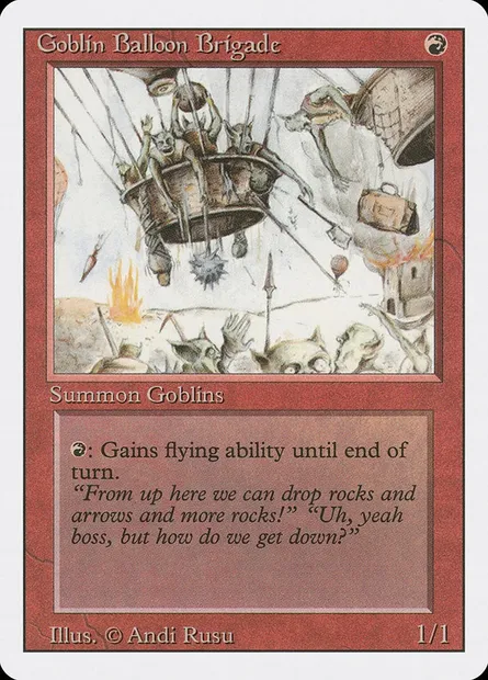 Goblin Balloon Brigade, Magic card 3ED 154 — Revised Edition set