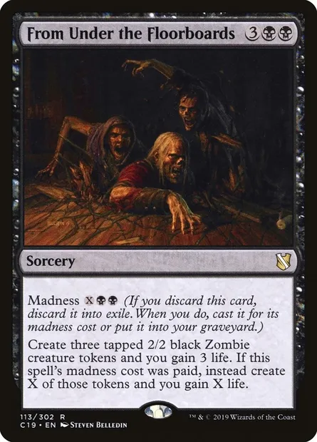 From Under the Floorboards, Magic card C19 113 — Commander 2019 set